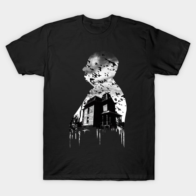 Alfred Hitchcock Silhouette T-Shirt by burrotees